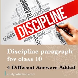 discipline essay for class 10 pdf